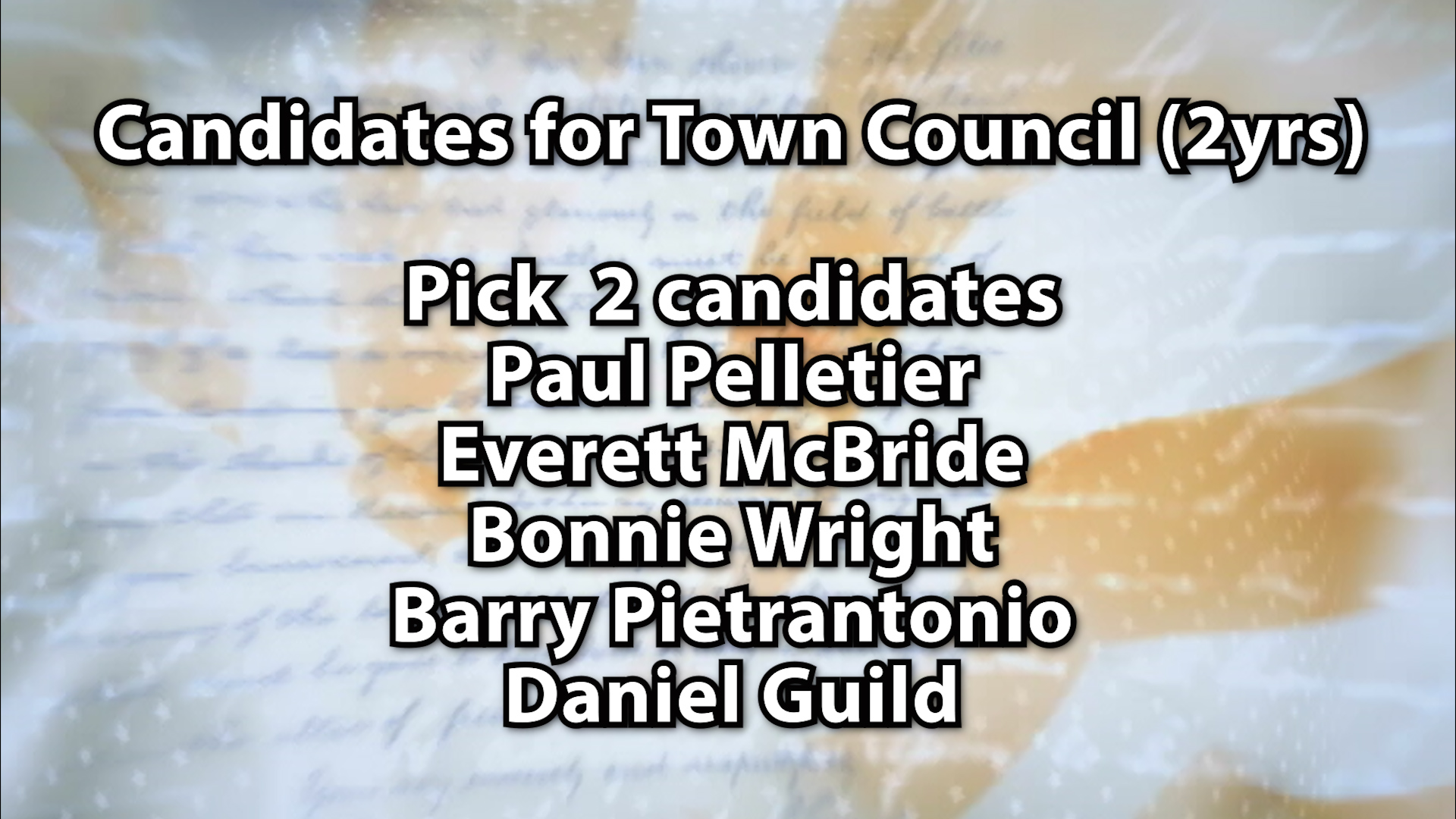 Thumbnail image for Town Council Candidates (2 yr term)