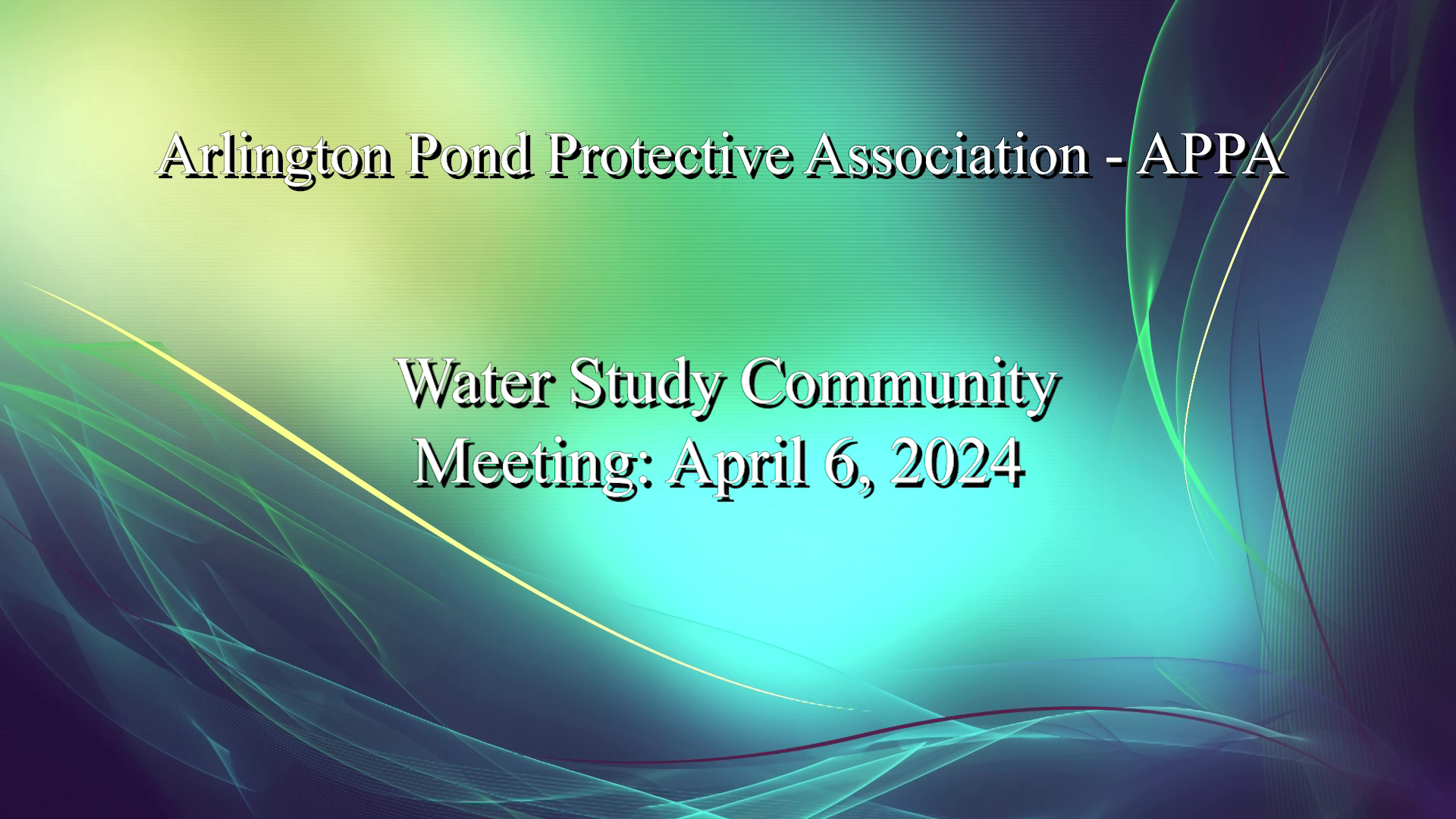Thumbnail image for Arlington Pond Protective Assoc Water Study - 2024