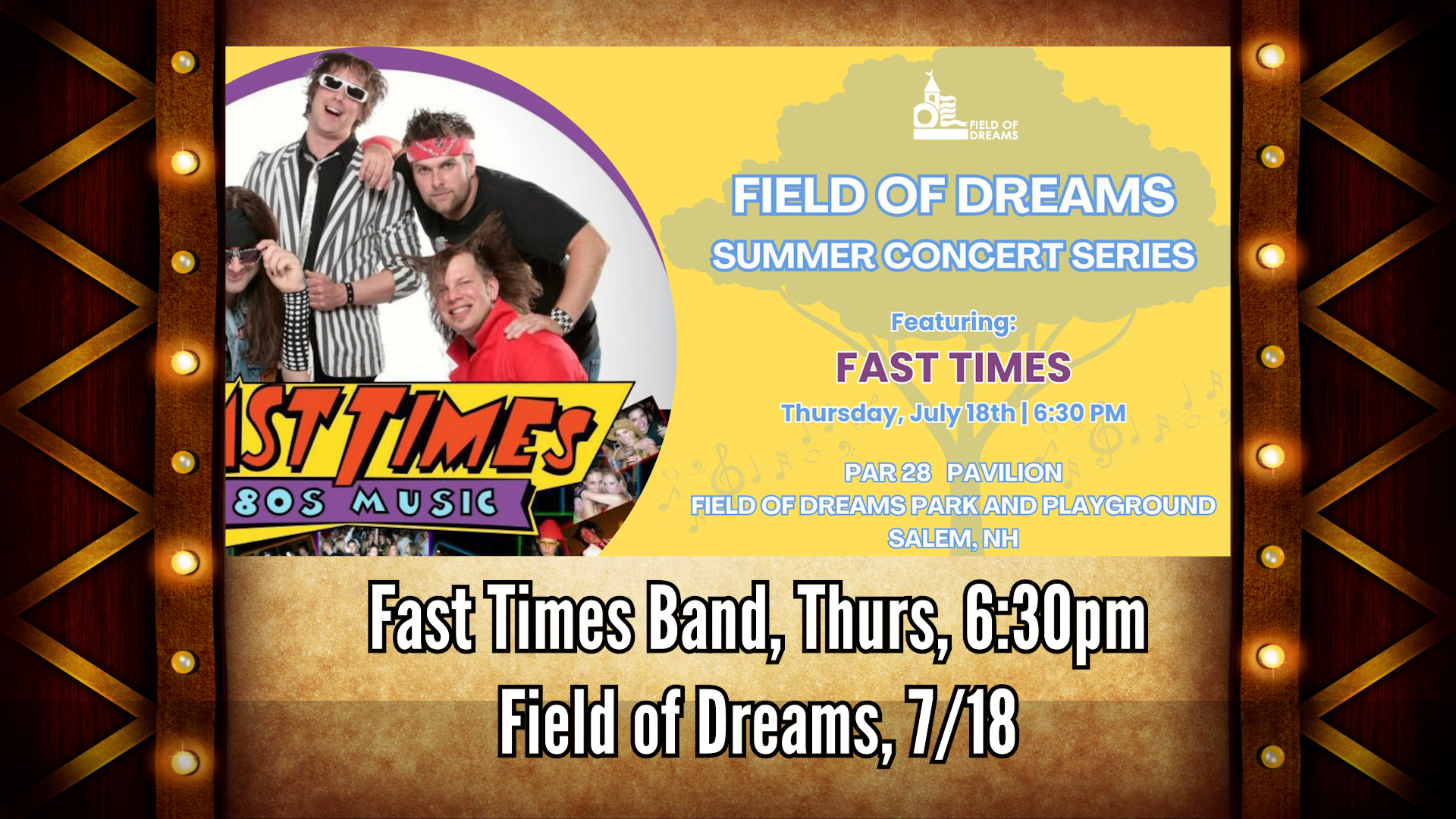 Thumbnail image for Field of Dreams Concert Promo- Little Mermaid & Fast Times