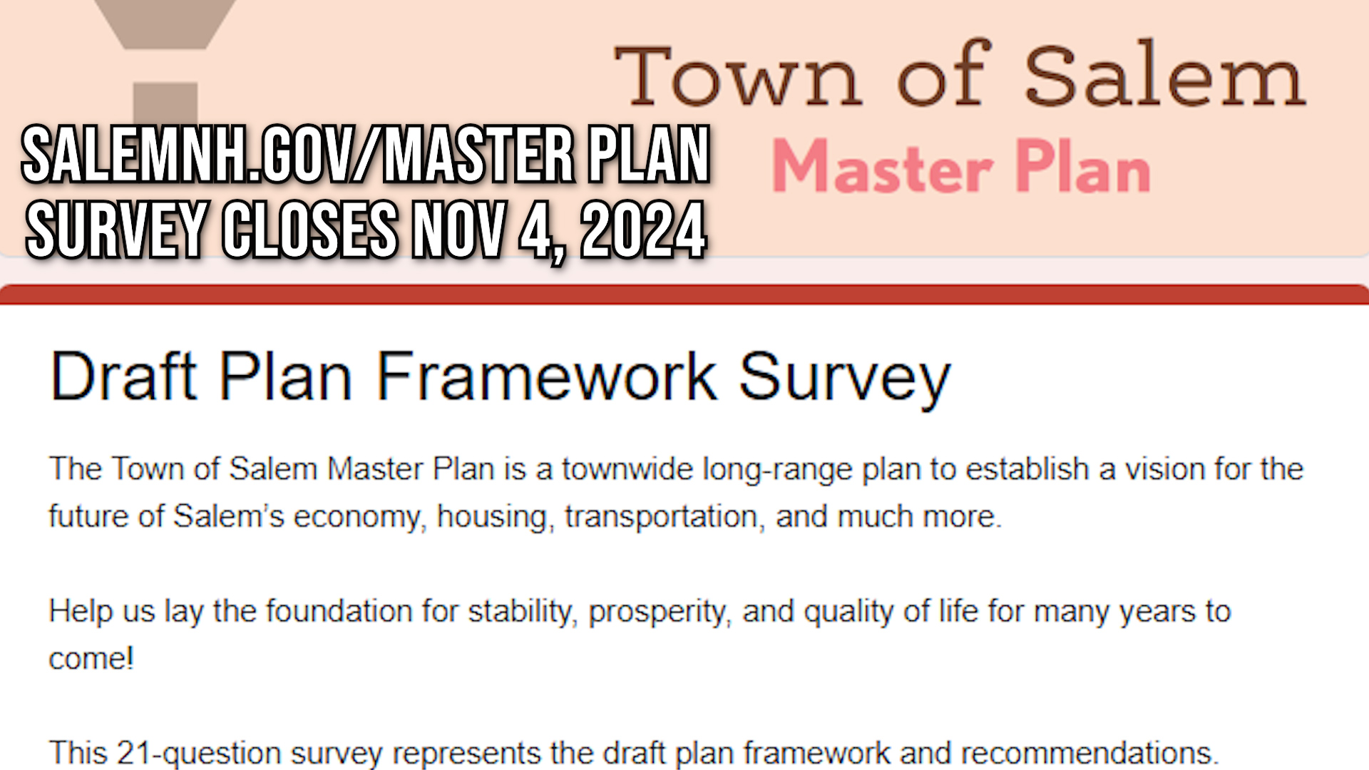 Thumbnail image for 2nd  Master Plan Survey, Deadline 11/04/2024