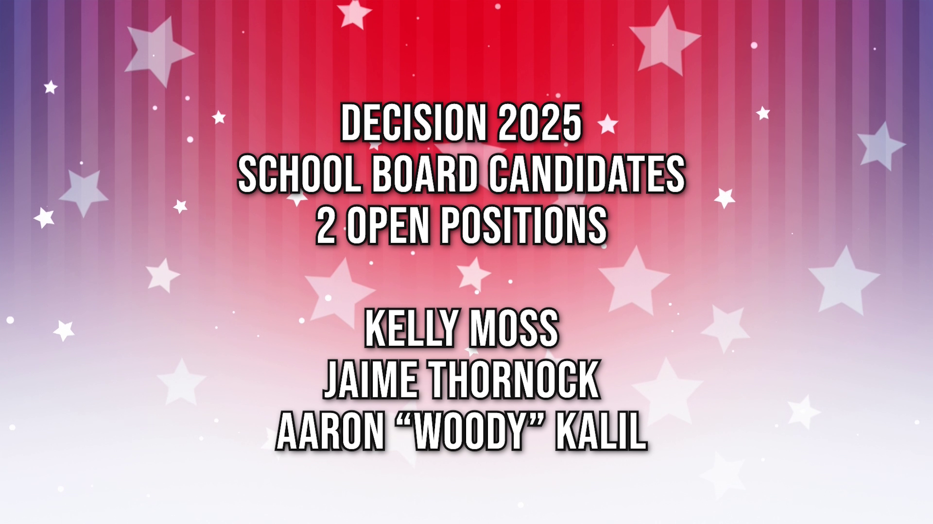 Decision 2025: Candidates for School Board