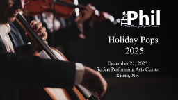 Navigate to NH Philharmonic 'Holiday Pops' 12/21/25