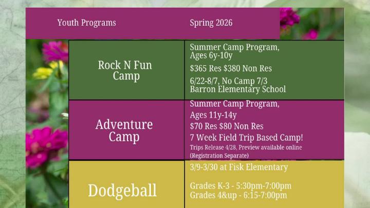 Thumbnail image for Recreation News Update Spring Programs 2026